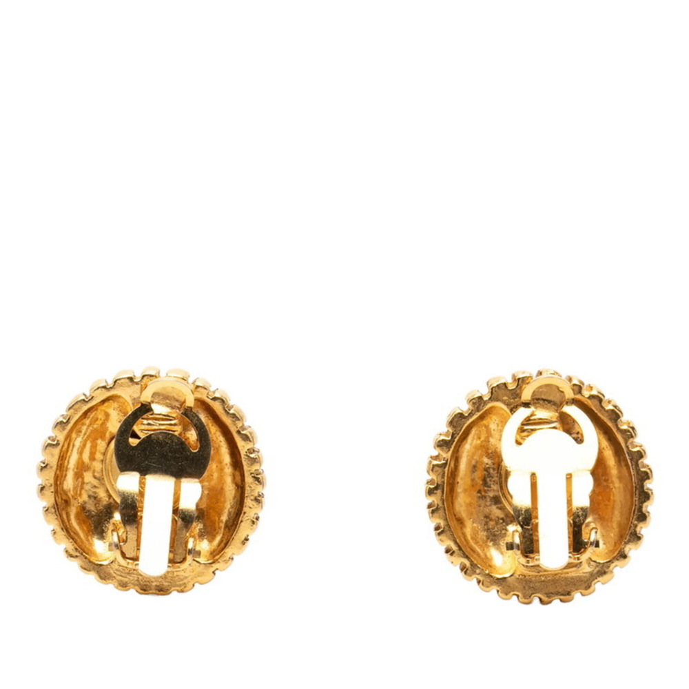 CHANEL Gold Logo Earrings - Picture 2 of 3